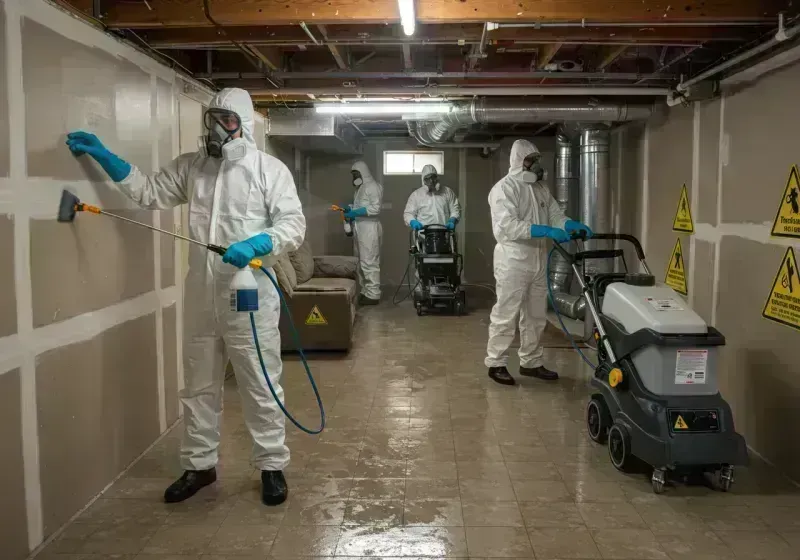 Basement Moisture Removal and Structural Drying process in Metcalfe County, KY